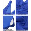 imageGRAPENT Bikini Tops for Women Cropped Tankini Tops Beach Padded Knot Twist Cut Out Adjustable Tank Swimwear Top OnlyNautical Blue