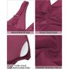 imageGRAPENT Bikini Tops for Women Cropped Tankini Tops Beach Padded Knot Twist Cut Out Adjustable Tank Swimwear Top OnlyPlum
