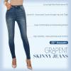 imageGRAPENT Skinny Jeans for Women High Waist Stretchy Classic High Rise Slimming Jeggings Denim Trousers PantsVintage Sapphire Blue