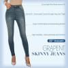 imageGRAPENT Skinny Jeans for Women High Waist Stretchy Classic High Rise Slimming Jeggings Denim Trousers PantsVintage Stargaze Blue