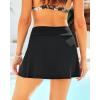 imageGRAPENT Swim Skirt Bottoms for Women High Waisted Bikini Swimsuit Bottom Side Split Bathing Suit Skirts with ShortsBlack