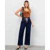 imageGRAPENT Wide Leg Jeans for Women Stretch High Wasited Elastic Waist Bell Bottom Baggy Y2K PantsRinse Blue