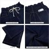 imageGRAPENT Wide Leg Jeans for Women Stretch High Wasited Elastic Waist Bell Bottom Baggy Y2K PantsRinse Blue