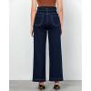 imageGRAPENT Wide Leg Jeans for Women Stretch High Wasited Elastic Waist Bell Bottom Baggy Y2K PantsRinse Blue