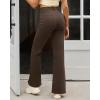 imageGRAPENT Womens Flare Jeans High Waisted Wide Leg Baggy Jean for Women Split Hem Stretch Denim PantsPecan Brown