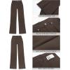 imageGRAPENT Womens Flare Jeans High Waisted Wide Leg Baggy Jean for Women Split Hem Stretch Denim PantsPecan Brown