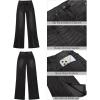 imageGRAPENT Womens Flare Jeans High Waisted Wide Leg Baggy Jean for Women Split Hem Stretch Denim PantsProper Black