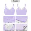 imageGRAPENT Bikini Tops for Women Cropped Tankini Tops Beach Padded Color Block Cutout Adjustable Bathing Suit Swim Top OnlyLavender