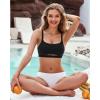 imageGRAPENT Bikini Tops for Women Cropped Tankini Tops Beach Padded Cut Out Adjustable Spaghetti Straps Swimwear Top OnlyBlack