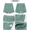 imageGRAPENT Hiking Shorts for Women High Waisted Pull On Athletic Casual Summer Lightweight Cooling Sport Shorts with PocketBeryl Green