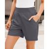 imageGRAPENT Hiking Shorts for Women High Waisted Pull On Athletic Casual Summer Lightweight Cooling Sport Shorts with PocketEbony Gray