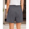 imageGRAPENT Hiking Shorts for Women High Waisted Pull On Athletic Casual Summer Lightweight Cooling Sport Shorts with PocketEbony Gray