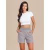 imageGRAPENT Hiking Shorts for Women High Waisted Pull On Athletic Casual Summer Lightweight Cooling Sport Shorts with PocketFrost Gray