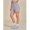 imageGRAPENT Hiking Shorts for Women High Waisted Pull On Athletic Casual Summer Lightweight Cooling Sport Shorts with PocketFrost Gray