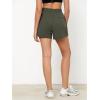 imageGRAPENT Hiking Shorts for Women Trendy High Waisted Pull On Elastic Waist Quick Dry Beach Athletic Cargo Pocket ShortsArmy Green