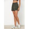 imageGRAPENT Hiking Shorts for Women Trendy High Waisted Pull On Elastic Waist Quick Dry Beach Athletic Cargo Pocket ShortsArmy Green