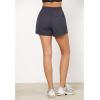 imageGRAPENT Hiking Shorts for Women Trendy High Waisted Pull On Elastic Waist Quick Dry Beach Athletic Cargo Pocket ShortsDark Gray
