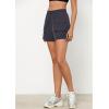 imageGRAPENT Hiking Shorts for Women Trendy High Waisted Pull On Elastic Waist Quick Dry Beach Athletic Cargo Pocket ShortsDark Gray