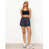 imageGRAPENT Hiking Shorts for Women Trendy High Waisted Pull On Elastic Waist Quick Dry Beach Athletic Cargo Pocket ShortsDark Gray
