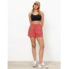 imageGRAPENT Hiking Shorts for Women Trendy High Waisted Pull On Elastic Waist Quick Dry Beach Athletic Cargo Pocket ShortsDeep Sea Coral
