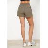imageGRAPENT Hiking Shorts for Women Trendy High Waisted Pull On Elastic Waist Quick Dry Beach Athletic Cargo Pocket ShortsKhaki