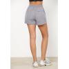 imageGRAPENT Hiking Shorts for Women Trendy High Waisted Pull On Elastic Waist Quick Dry Beach Athletic Cargo Pocket ShortsLight Gray