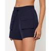 imageGRAPENT Hiking Shorts for Women Trendy High Waisted Pull On Elastic Waist Quick Dry Beach Athletic Cargo Pocket ShortsNavy Blue
