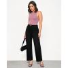 imageGRAPENT Jeans for Women High Waisted Straight Leg Jeans Stretchy Trendy Wide Leg Denim Pants Jean Trousers Patch PocketsTrue Black