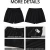 imageGRAPENT Sweat Shorts for Women Trendy High Waisted Athletic Pull On Elastic Waist Casual Summer Lounge Cotton ShortsBlack