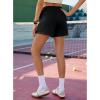 imageGRAPENT Sweat Shorts for Women Trendy High Waisted Athletic Pull On Elastic Waist Casual Summer Lounge Cotton ShortsBlack