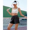 imageGRAPENT Sweat Shorts for Women Trendy High Waisted Athletic Pull On Elastic Waist Casual Summer Lounge Cotton ShortsBlack