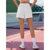 imageGRAPENT Sweat Shorts for Women Trendy High Waisted Athletic Pull On Elastic Waist Casual Summer Lounge Cotton ShortsCream White