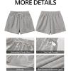 imageGRAPENT Sweat Shorts for Women Trendy High Waisted Athletic Pull On Elastic Waist Casual Summer Lounge Cotton ShortsHeather Gray