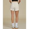 imageGRAPENT Sweat Shorts for Women Trendy High Waisted Athletic Pull On Elastic Waist Casual Summer Lounge Cotton ShortsLight Heather Grey