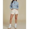 imageGRAPENT Sweat Shorts for Women Trendy High Waisted Athletic Pull On Elastic Waist Casual Summer Lounge Cotton ShortsLight Heather Grey