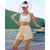 imageGRAPENT Sweat Shorts for Women Trendy High Waisted Athletic Pull On Elastic Waist Casual Summer Lounge Cotton ShortsVanilla
