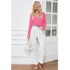 imageGRAPENT Wide Leg Pants for Women Work Business Casual High Waisted Dressy Pants Flowy Trousers OfficeOffwhite