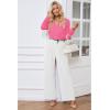 imageGRAPENT Wide Leg Pants for Women Work Business Casual High Waisted Dressy Pants Flowy Trousers OfficeOffwhite