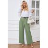 imageGRAPENT Wide Leg Pants for Women Work Business Casual High Waisted Dressy Pants Flowy Trousers OfficeSage Green