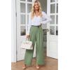 imageGRAPENT Wide Leg Pants for Women Work Business Casual High Waisted Dressy Pants Flowy Trousers OfficeSage Green