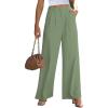 imageGRAPENT Wide Leg Pants for Women Work Business Casual High Waisted Dressy Pants Flowy Trousers OfficeSage Green