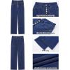 imageGRAPENT Wide Leg Jeans for Women High Waisted Trendy Button Fly Stretchy Denim Pants Vintage Straight Leg Trouser JeansDarkness Blue