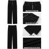 imageGRAPENT Wide Leg Jeans for Women High Waisted Trendy Button Fly Stretchy Denim Pants Vintage Straight Leg Trouser JeansTrue Black