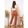 imageGRAPENT Corduroy Pleated Pants for Women Casual Stretchy High Waisted Straight Leg Trousers Loose Fit Slacks with Pockets