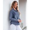 imageGRAPENT Denim Button Down Shirts for Women Long Sleeve Lightweight Western Relaxed Single Pocket Jean Shirt Shacket TopReef Blue