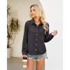 imageGRAPENT Denim Button Down Shirts for Women Long Sleeve Lightweight Western Relaxed Single Pocket Jean Shirt Shacket TopVintage Black