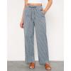 imageGRAPENT Striped Pants for Women High Waisted Wide Leg Cotton Linen Trendy Beach Pull On Elastic Waist Casual Flowy PantsLight Blue Stripestripe
