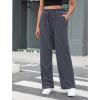 imageGRAPENT Striped Wide Leg Pants Woman High Waisted Pull On Elastic Waist Casual Lounge Comfy Loose Fit Pants with PocketsNavy Stripe