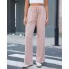 imageGRAPENT Striped Wide Leg Pants Woman High Waisted Pull On Elastic Waist Casual Lounge Comfy Loose Fit Pants with PocketsRose Stripe