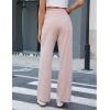 imageGRAPENT Striped Wide Leg Pants Woman High Waisted Pull On Elastic Waist Casual Lounge Comfy Loose Fit Pants with PocketsRose Stripe